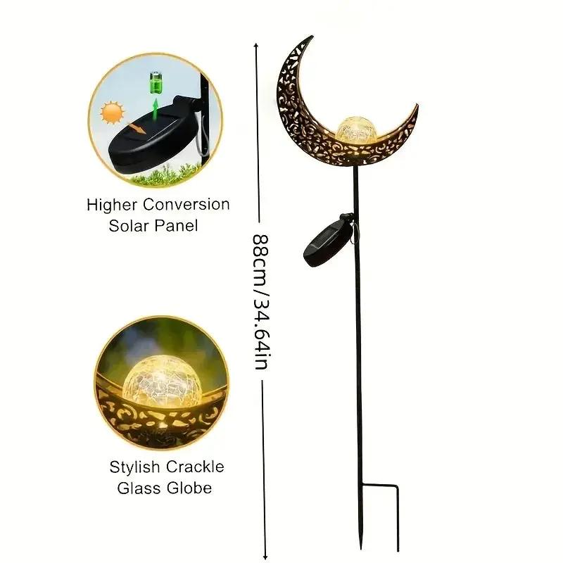 Glass Solar Garden Light - Cracked Sphere by House Of Avana