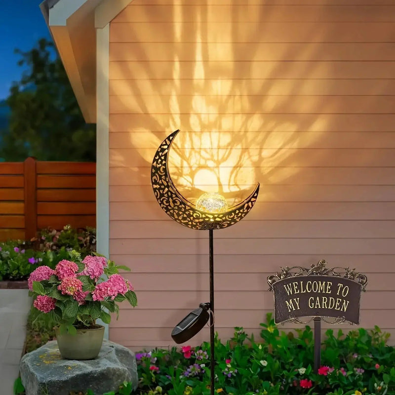 Glass Solar Garden Light - Cracked Sphere by House Of Avana
