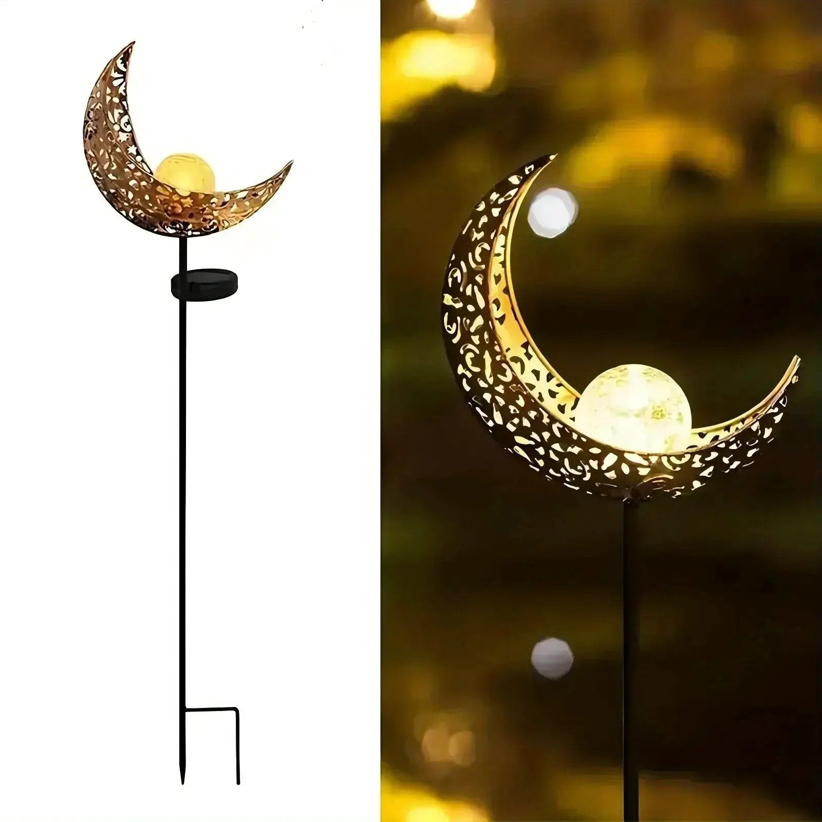 Glass Solar Garden Light - Cracked Sphere by House Of Avana