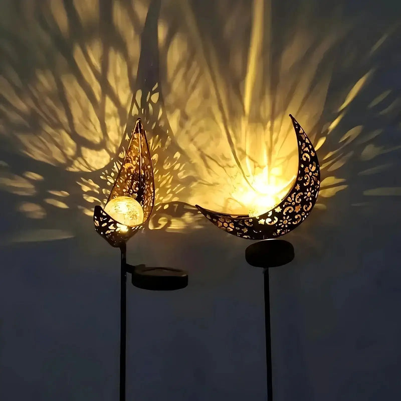 Glass Solar Garden Light - Cracked Sphere by House Of Avana