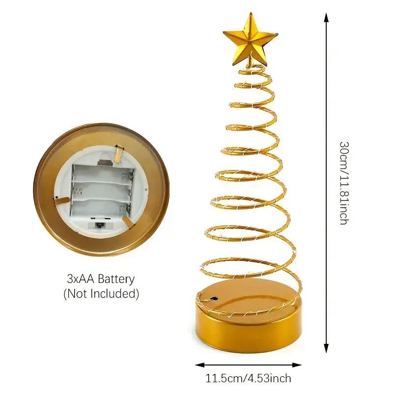 Glass Star Tree Topper with Warm White Twinkling Lights by House Of Avana