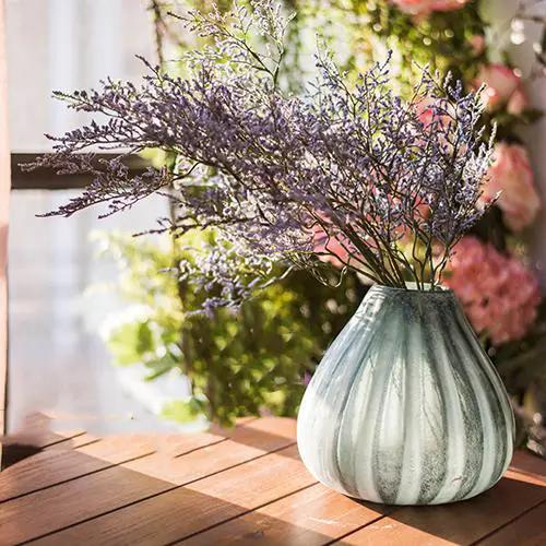 Glass Vase Hand Blown Frosted Art Glass by RusticReach