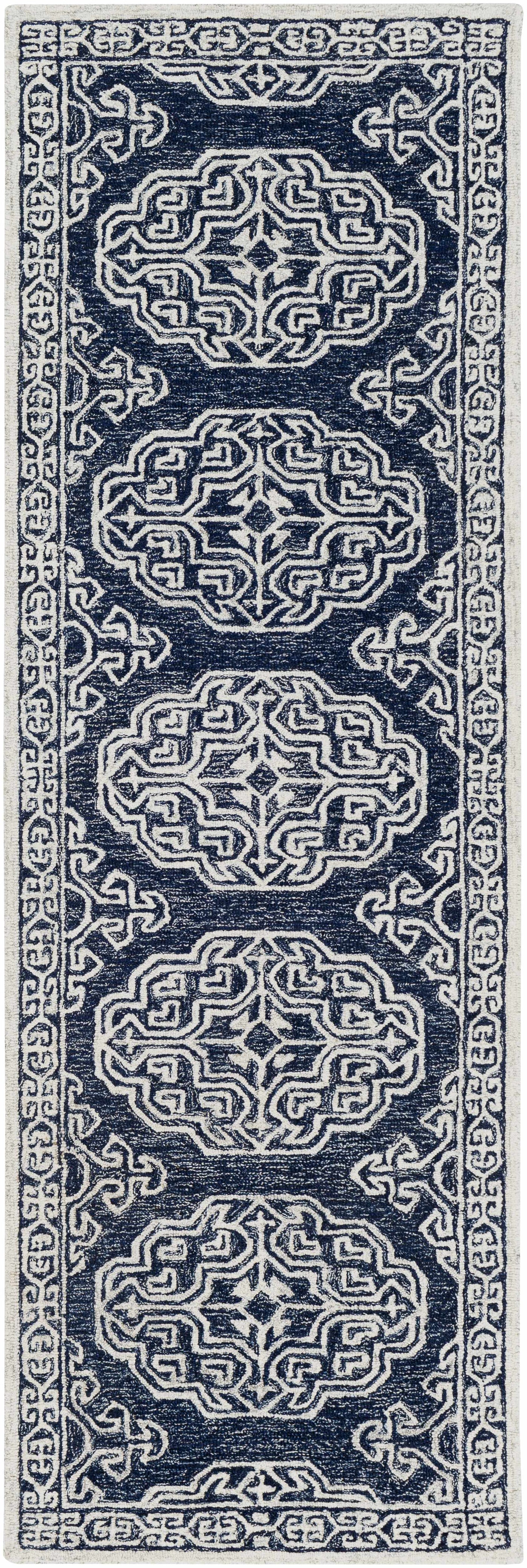 Glenoma Blue Regency Wool Rug by Boutique Rugs
