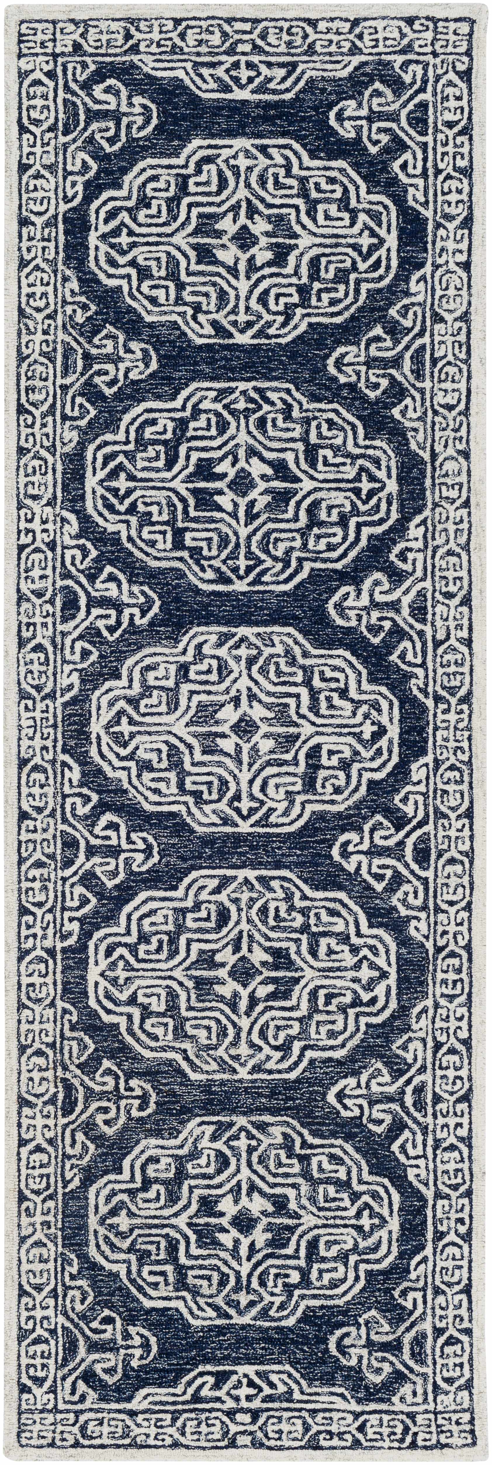 Glenoma Blue Regency Wool Rug by Boutique Rugs