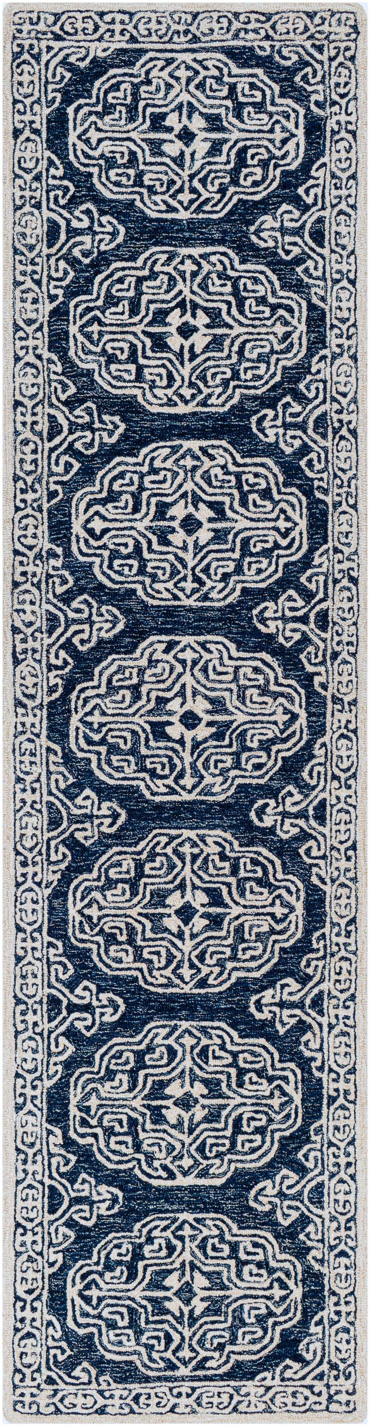 Glenoma Blue Regency Wool Rug by Boutique Rugs