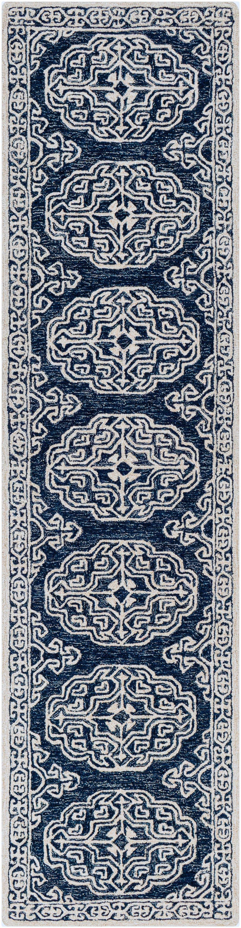 Glenoma Blue Regency Wool Rug by Boutique Rugs