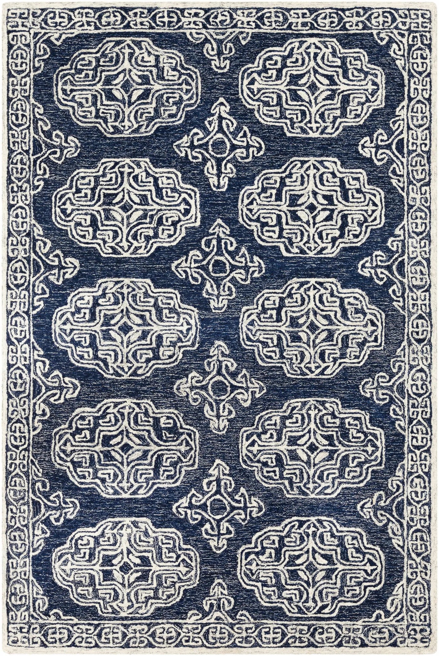 Glenoma Blue Regency Wool Rug by Boutique Rugs