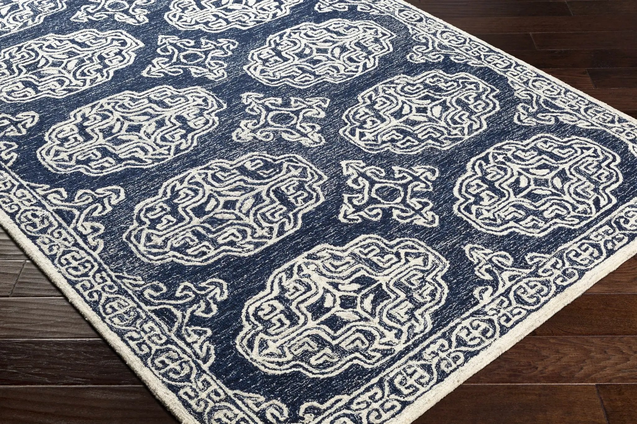Glenoma Blue Regency Wool Rug by Boutique Rugs