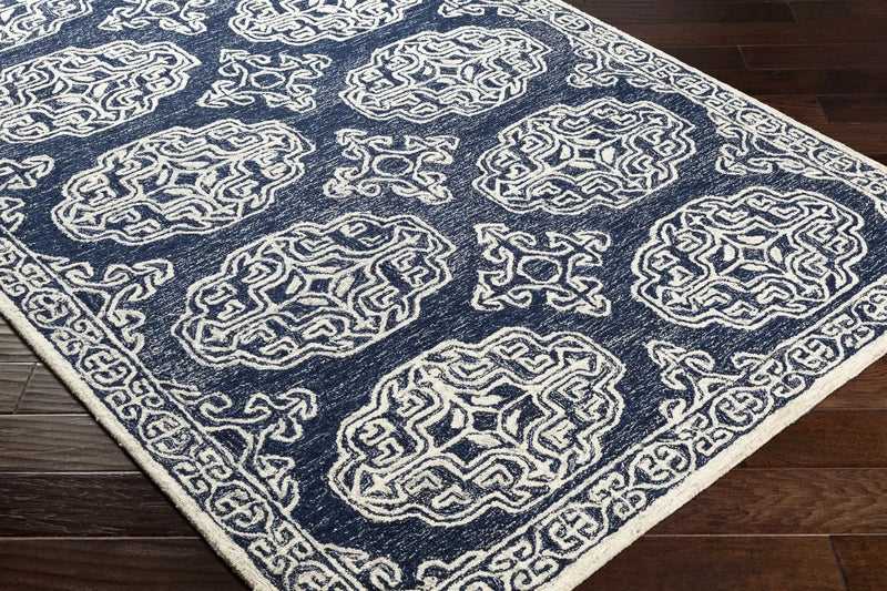 Glenoma Blue Regency Wool Rug by Boutique Rugs