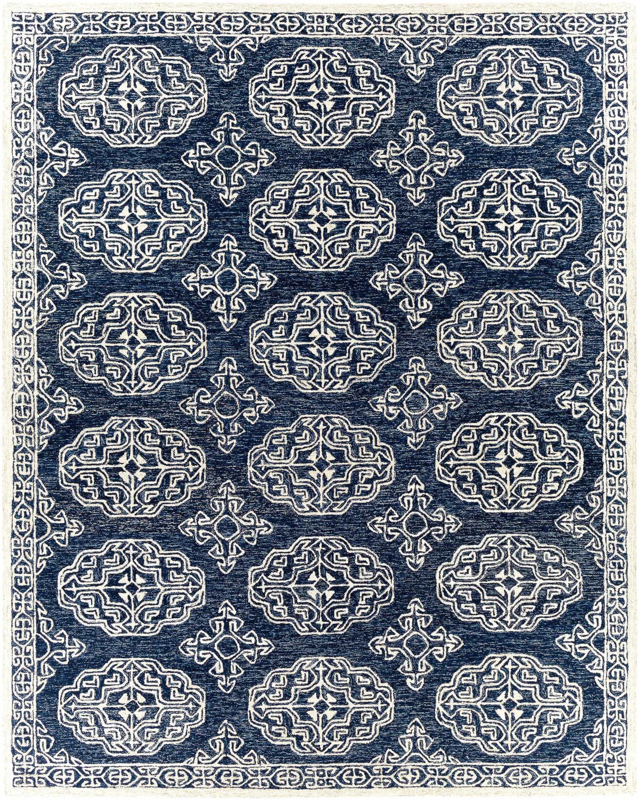 Glenoma Blue Regency Wool Rug by Boutique Rugs
