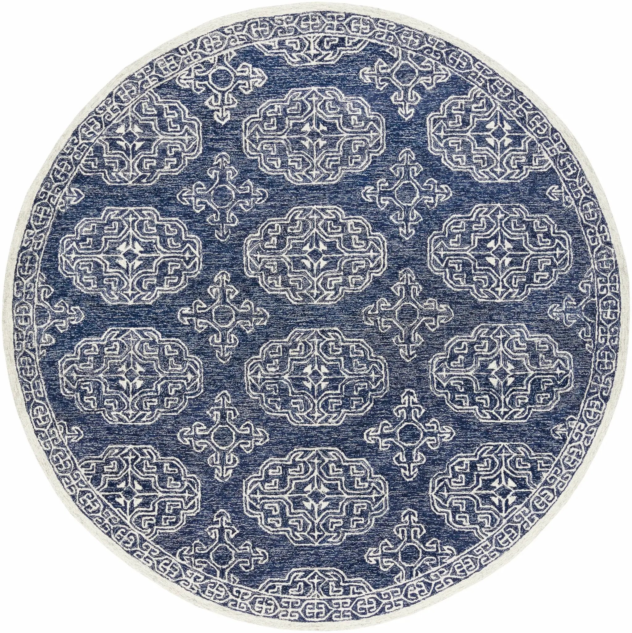 Glenoma Blue Regency Wool Rug by Boutique Rugs