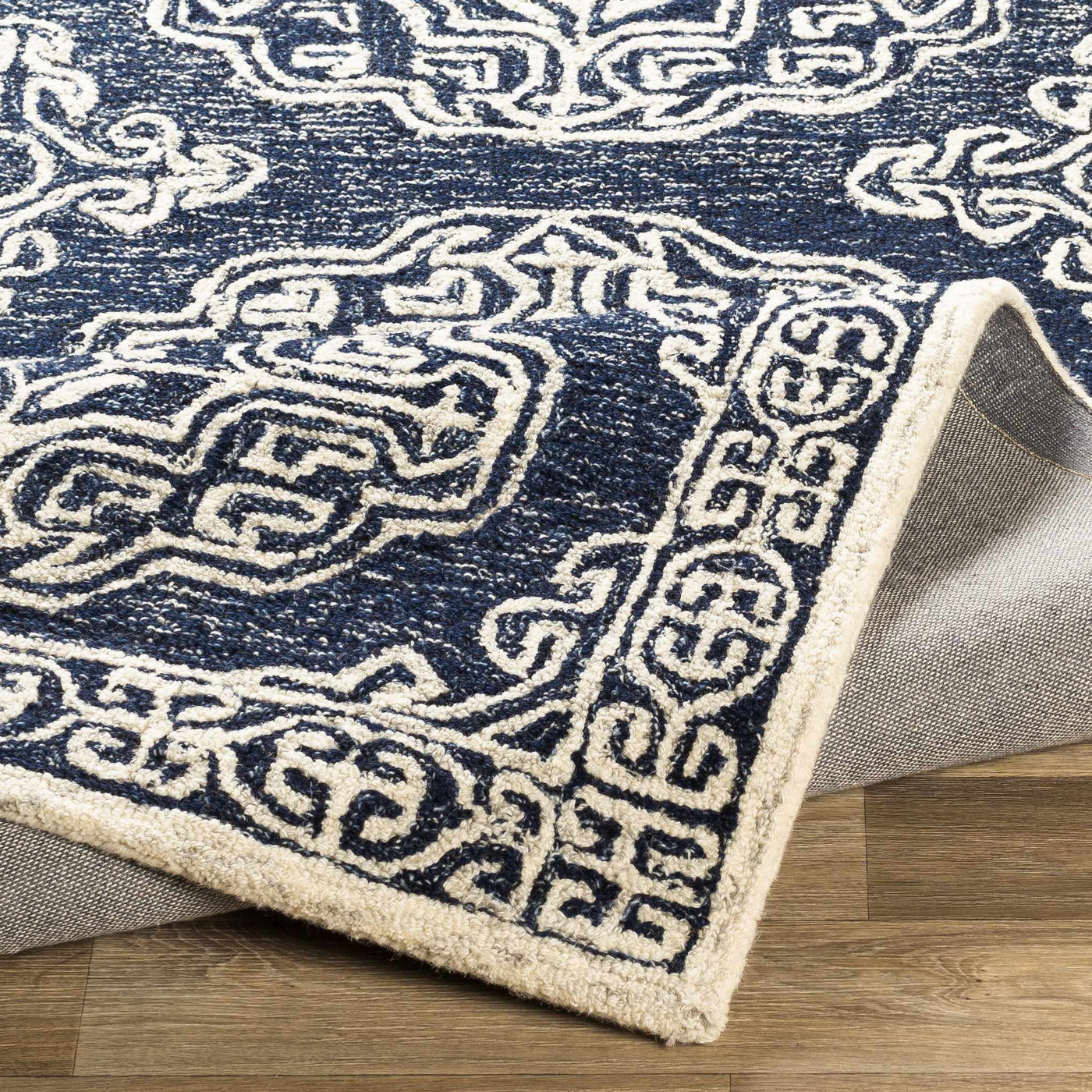Glenoma Blue Regency Wool Rug by Boutique Rugs