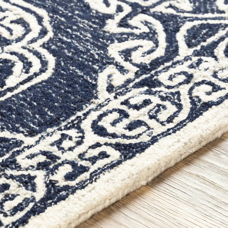 Glenoma Blue Regency Wool Rug by Boutique Rugs