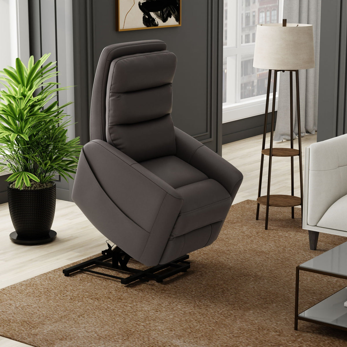 Power Lift Chair with Full Recline and USB Charging - Faux Leather, photo 10 of 12