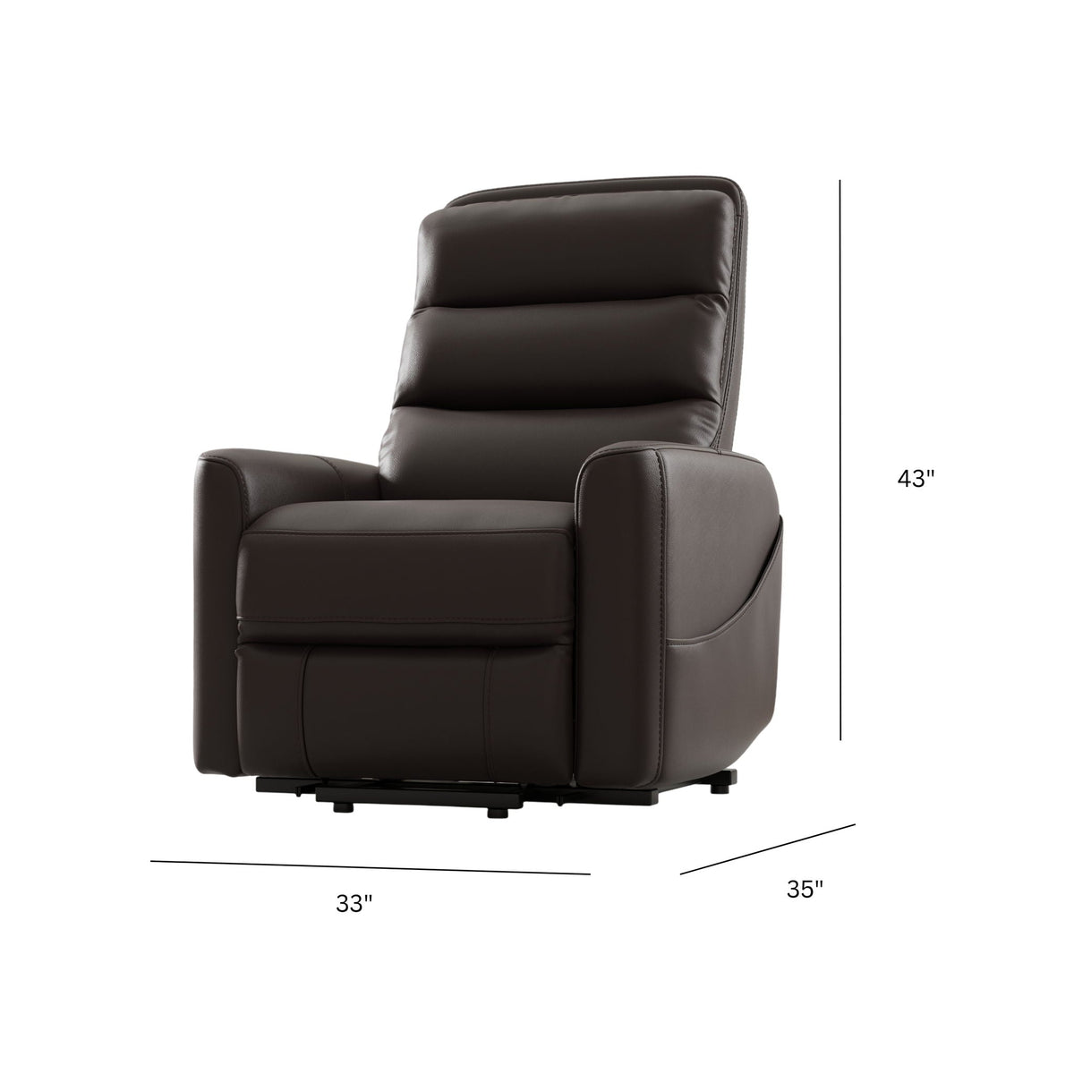 Power Lift Chair with Full Recline and USB Charging - Faux Leather, photo 6 of 12