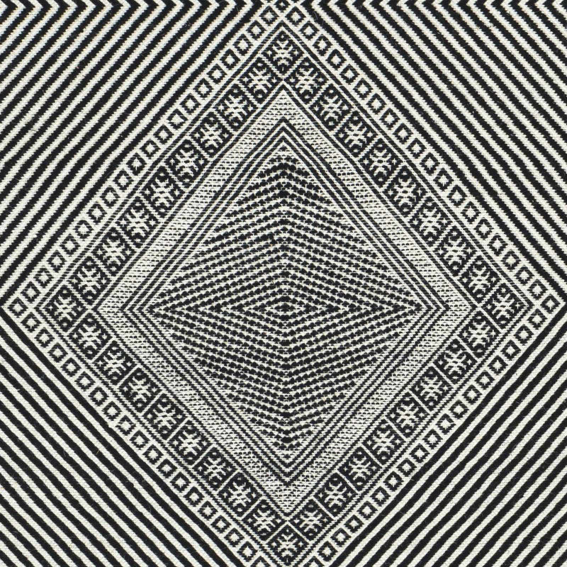 Eaglesham Black&White Flatweave Tassel Wool Rug - Clearance by Boutique Rugs