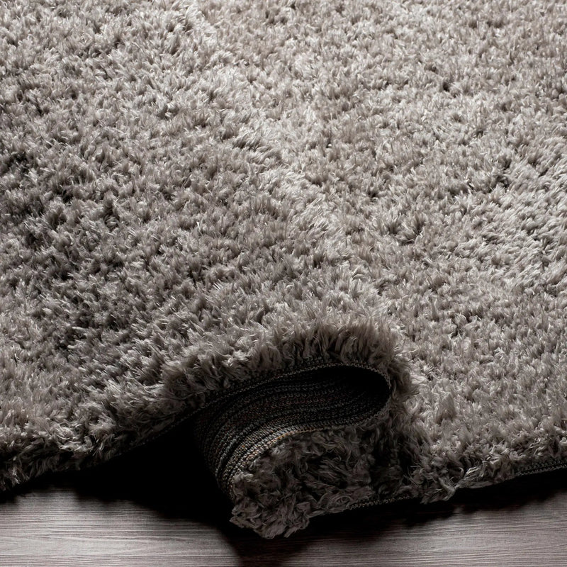 Siari Solid Medium Gray Shag Rug by Boutique Rugs