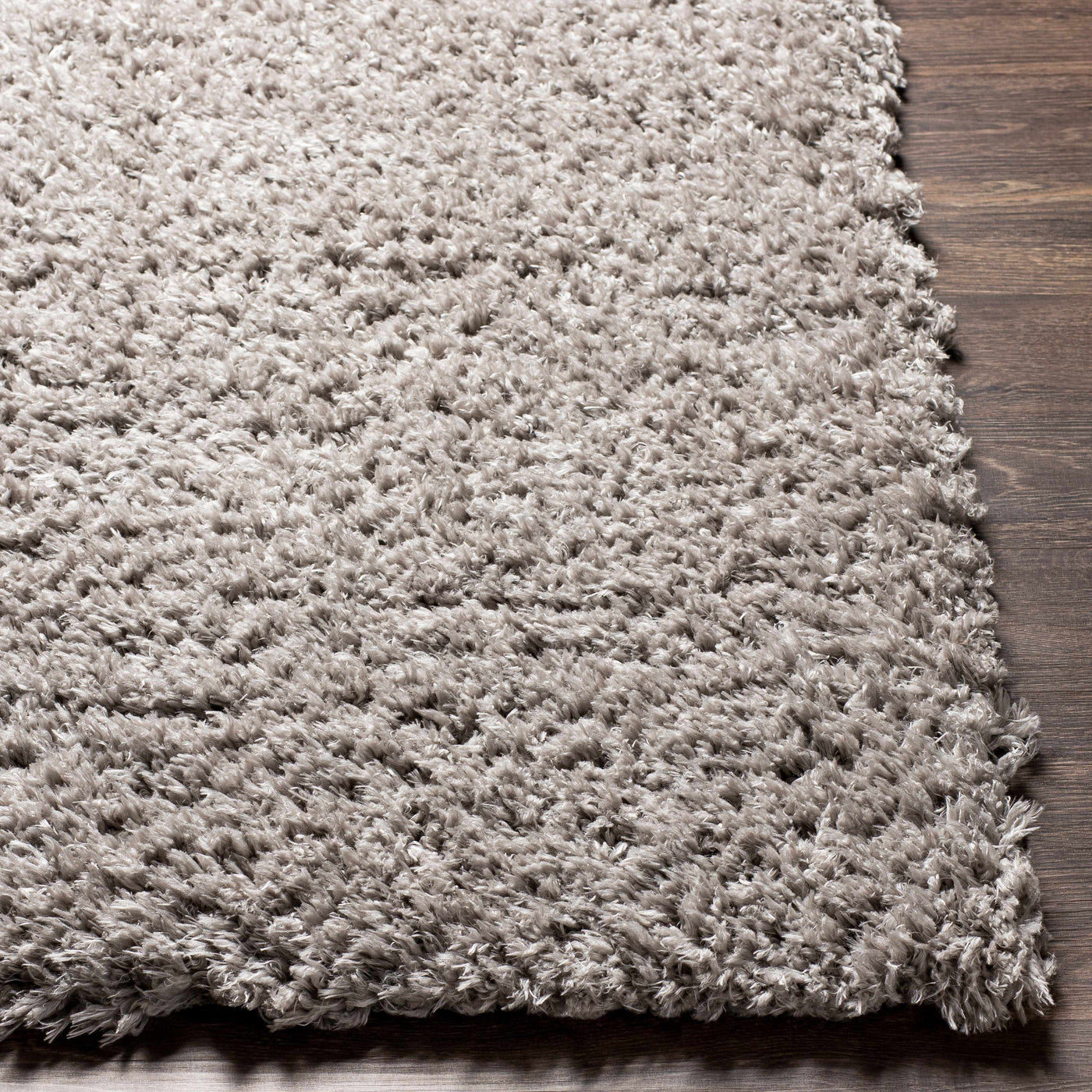 Siari Solid Medium Gray Shag Rug by Boutique Rugs