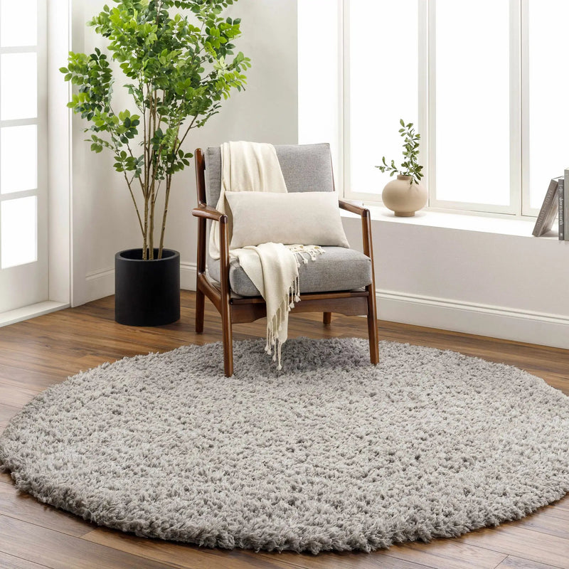 Siari Solid Medium Gray Shag Rug by Boutique Rugs