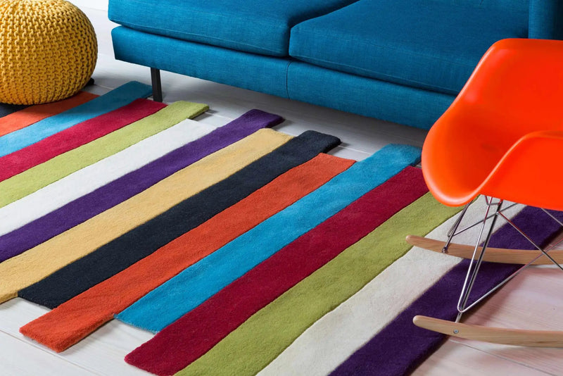 Yablanitsa Orange Knitted Pouf by Boutique Rugs