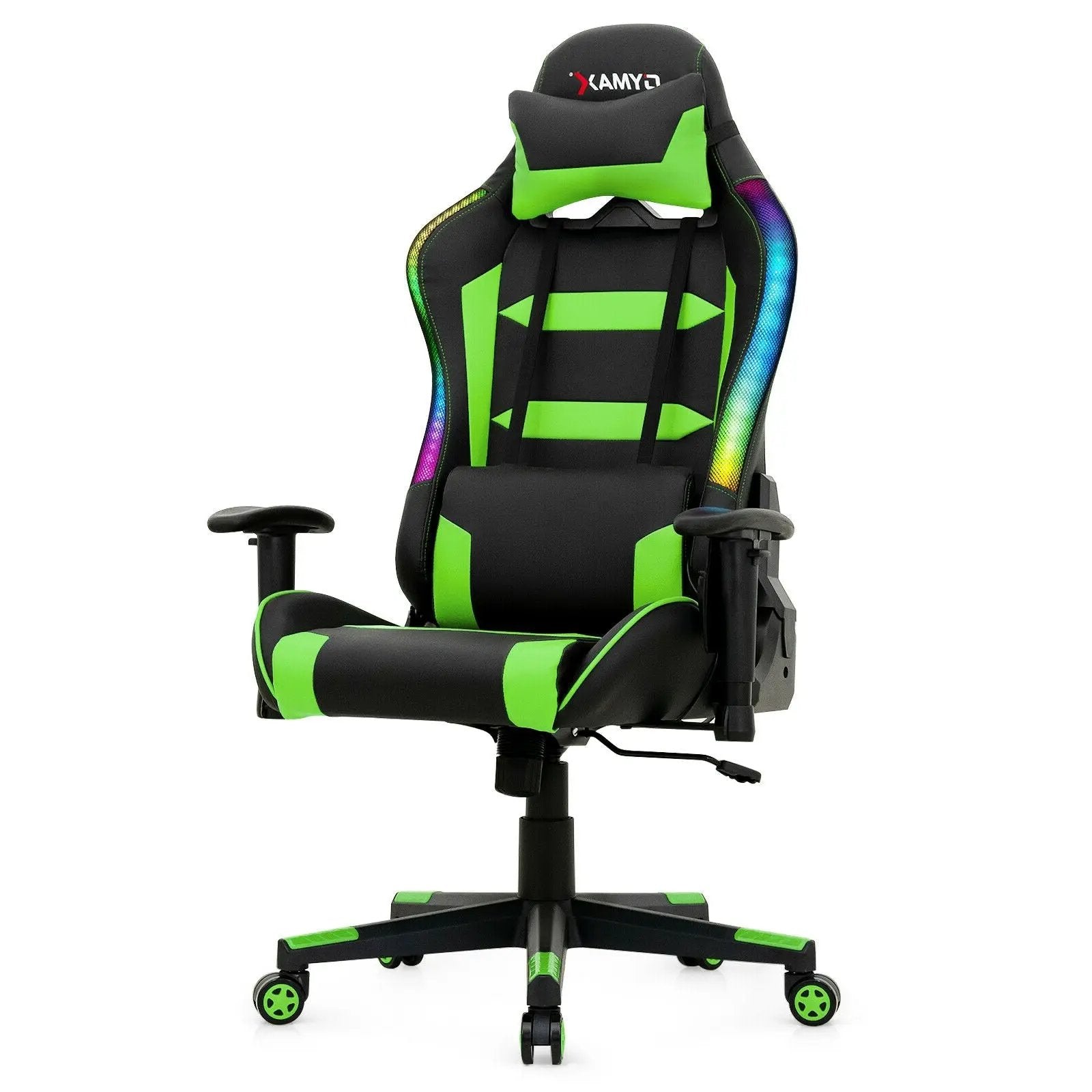 Adjustable Swivel Gaming Chair with LED Lights and Remote by DirectDeals