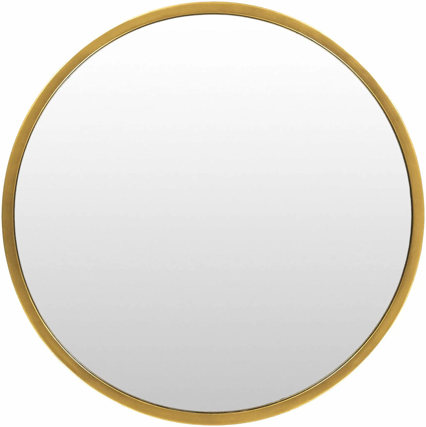Guindarohan Gold Frame Round Mirror by Boutique Rugs