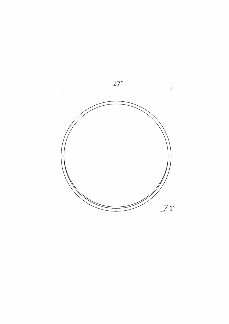 Guindarohan Gold Frame Round Mirror by Boutique Rugs