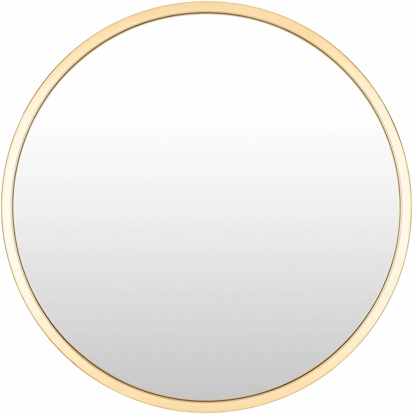 Guindarohan Gold Frame Round Mirror by Boutique Rugs