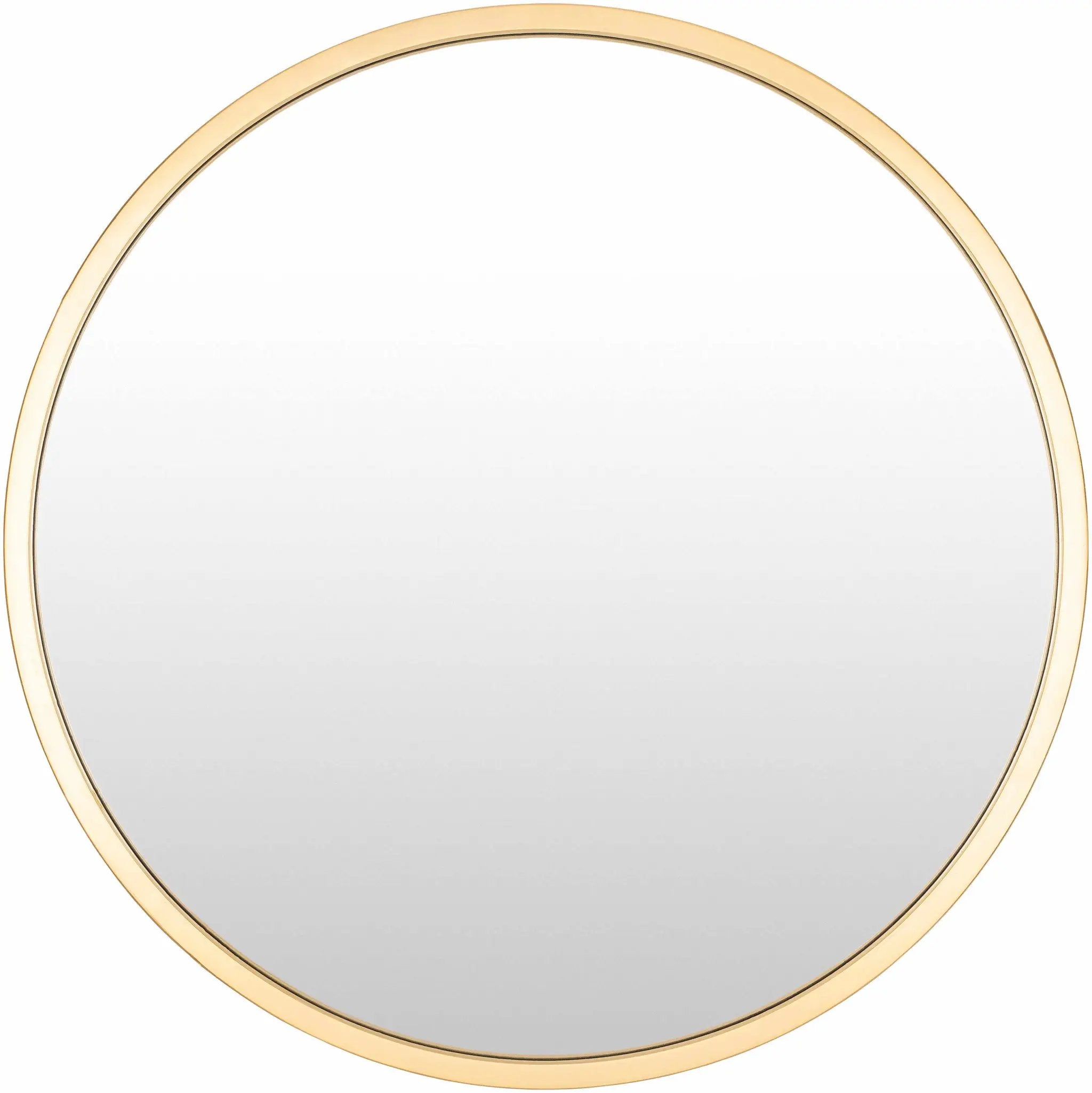 Guindarohan Gold Frame Round Mirror by Boutique Rugs