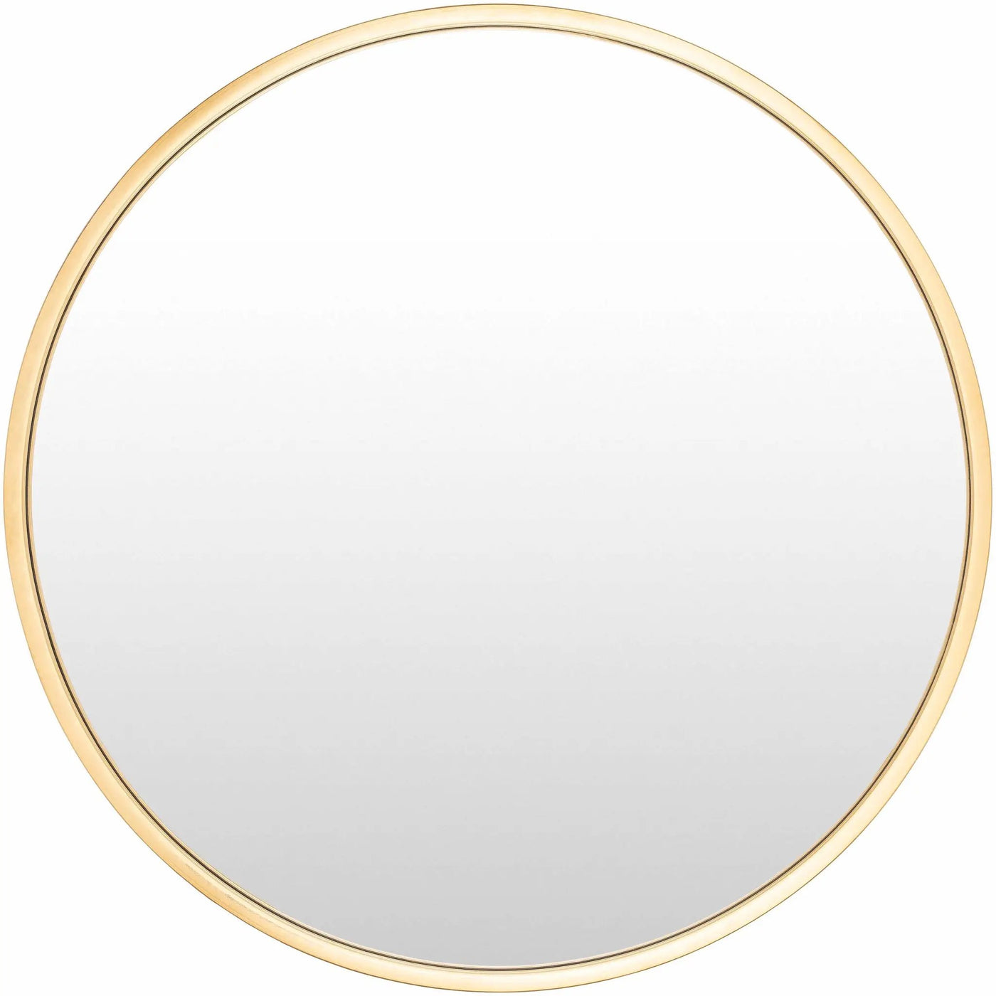 Guindarohan Gold Frame Round Mirror by Boutique Rugs