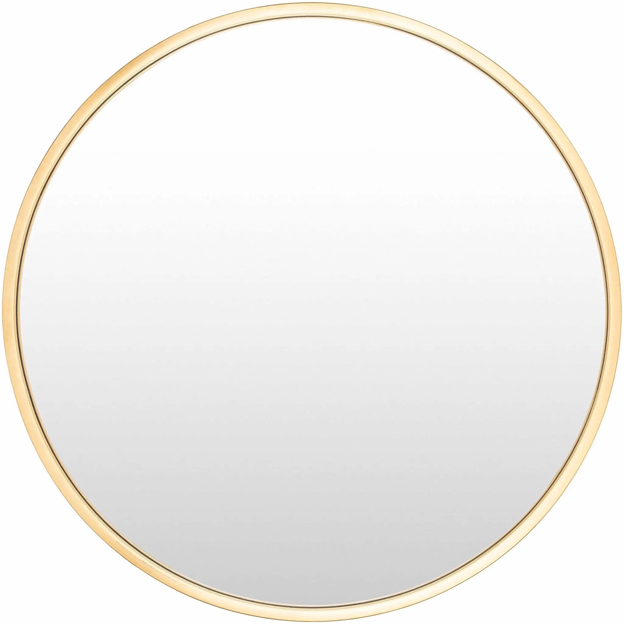 Guindarohan Gold Frame Round Mirror by Boutique Rugs