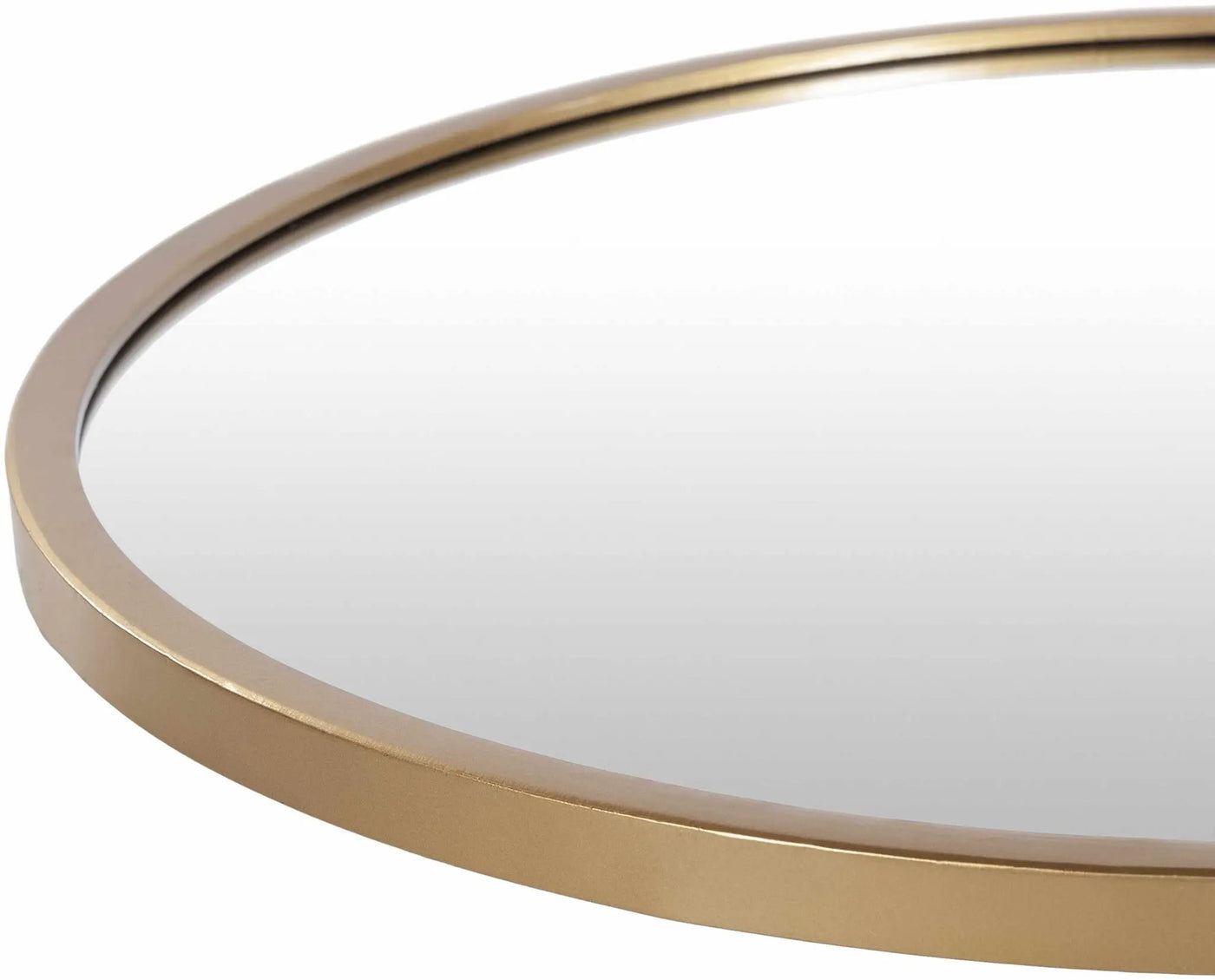 Guindarohan Gold Frame Round Mirror by Boutique Rugs