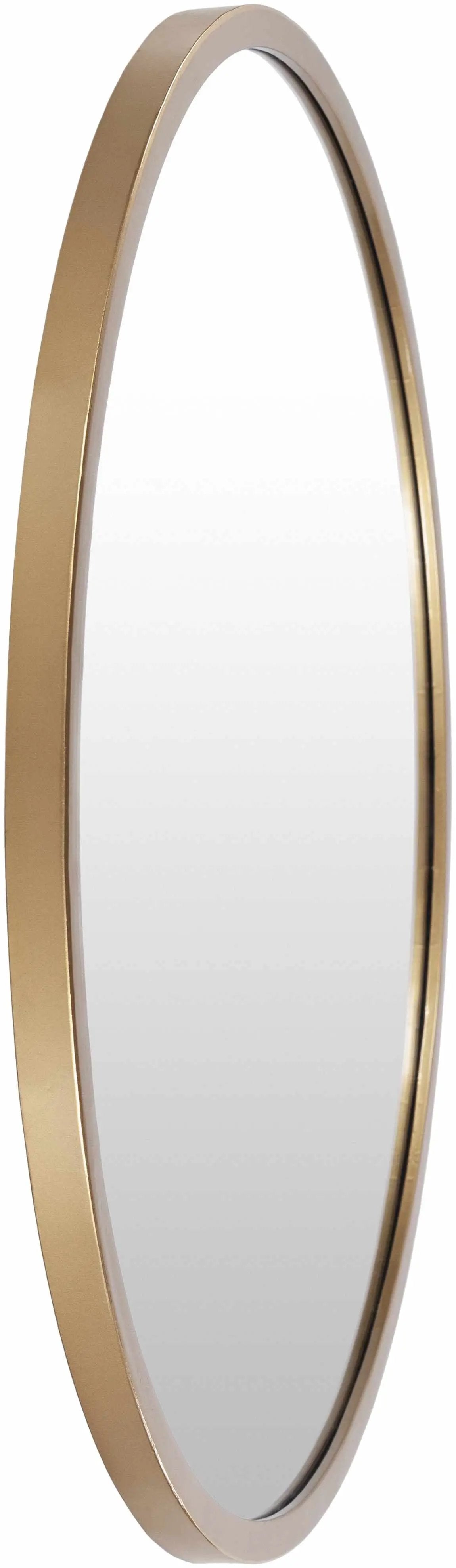 Guindarohan Gold Frame Round Mirror by Boutique Rugs