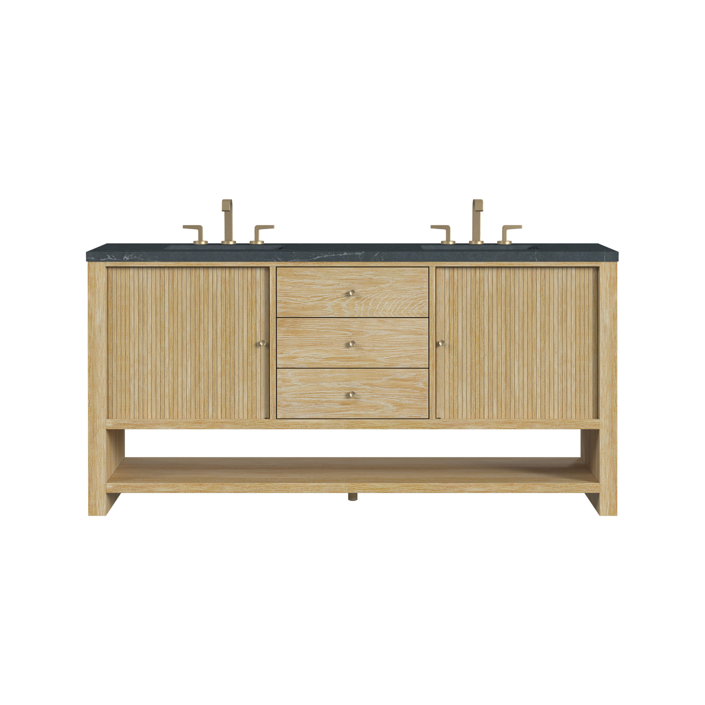James Martin Marigot 72" Double Bathroom Vanity, Sunwashed Oak by James Martin