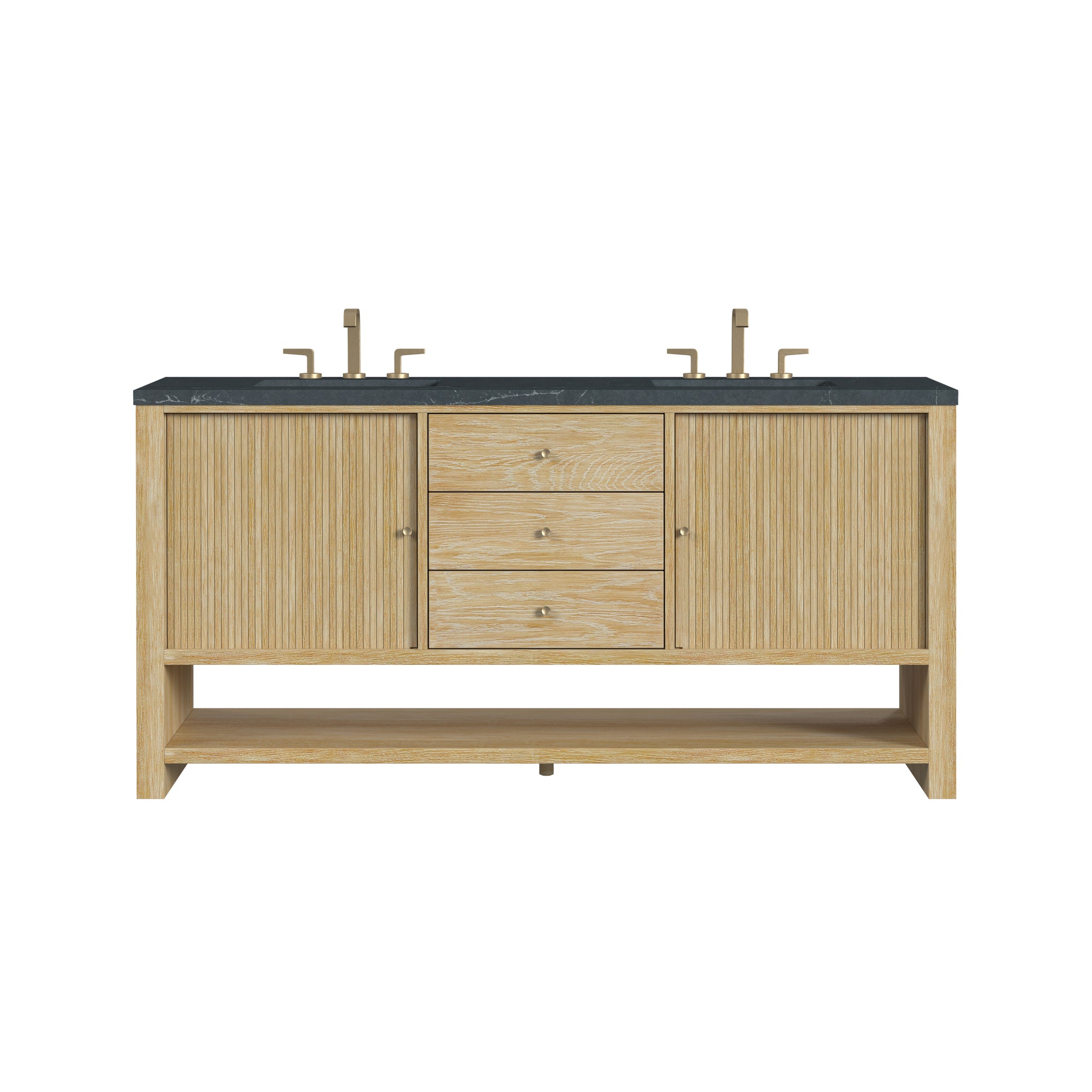 James Martin Marigot 72" Double Bathroom Vanity, Sunwashed Oak by James Martin