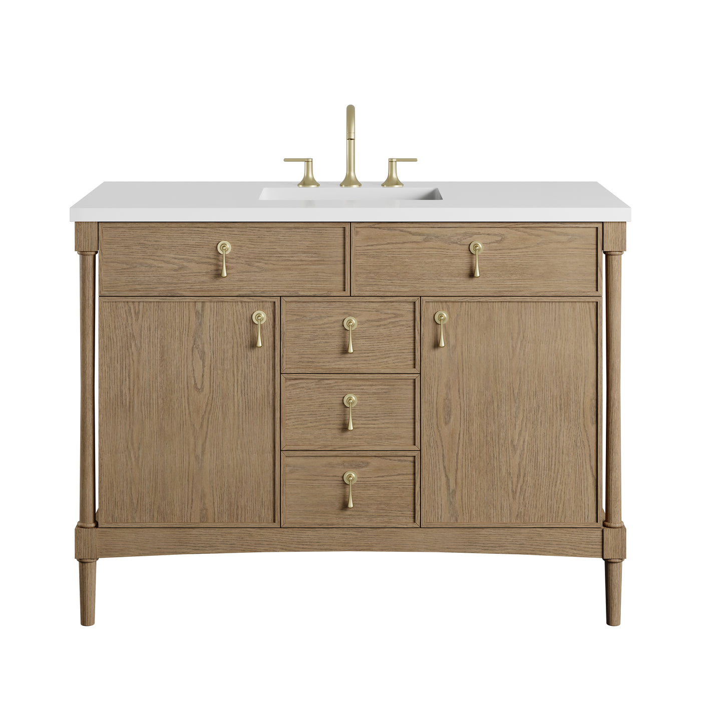 James Martin Kinnsden 48" Single Bathroom Vanity, Weathered Oak by James Martin