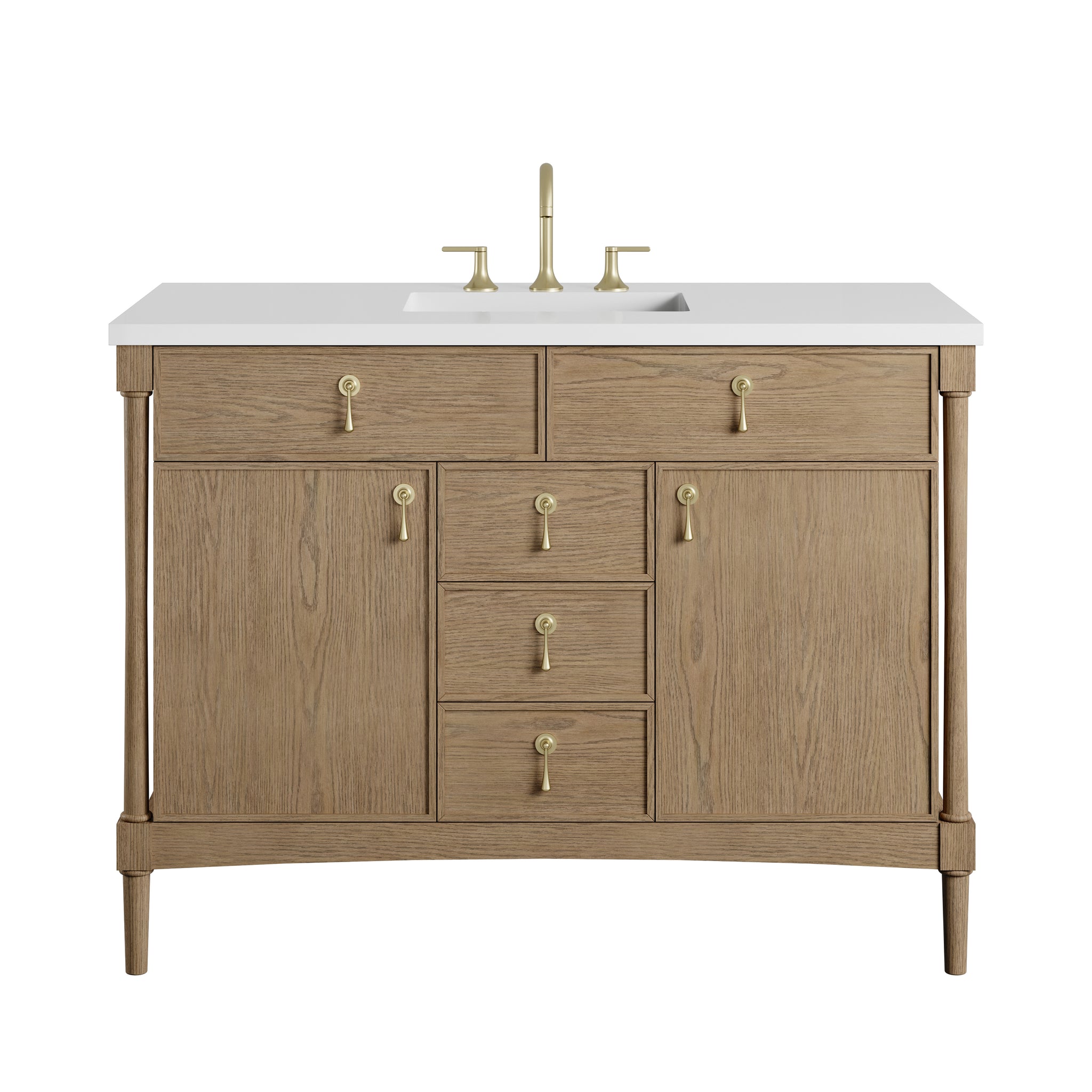 James Martin Kinnsden 48" Single Bathroom Vanity, Weathered Oak by James Martin