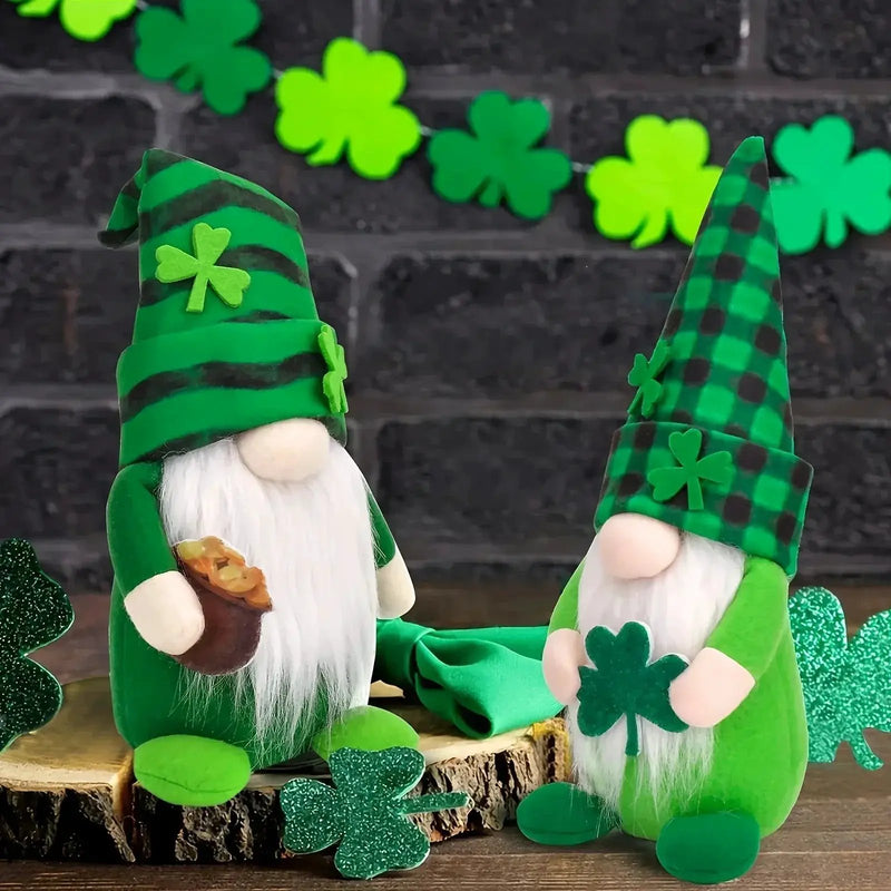 Gnome Decorations - Lucky Green Felt 2pcs by House Of Avana