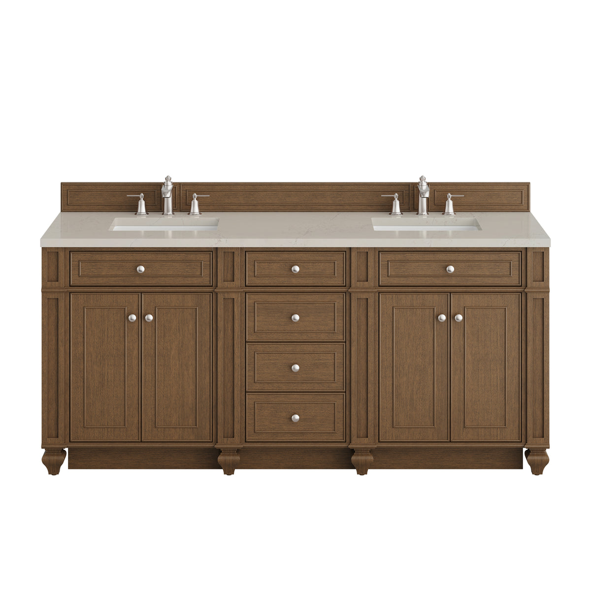 James Martin Bristol 72" Double Bathroom Vanity, Saddle Brown, view 33