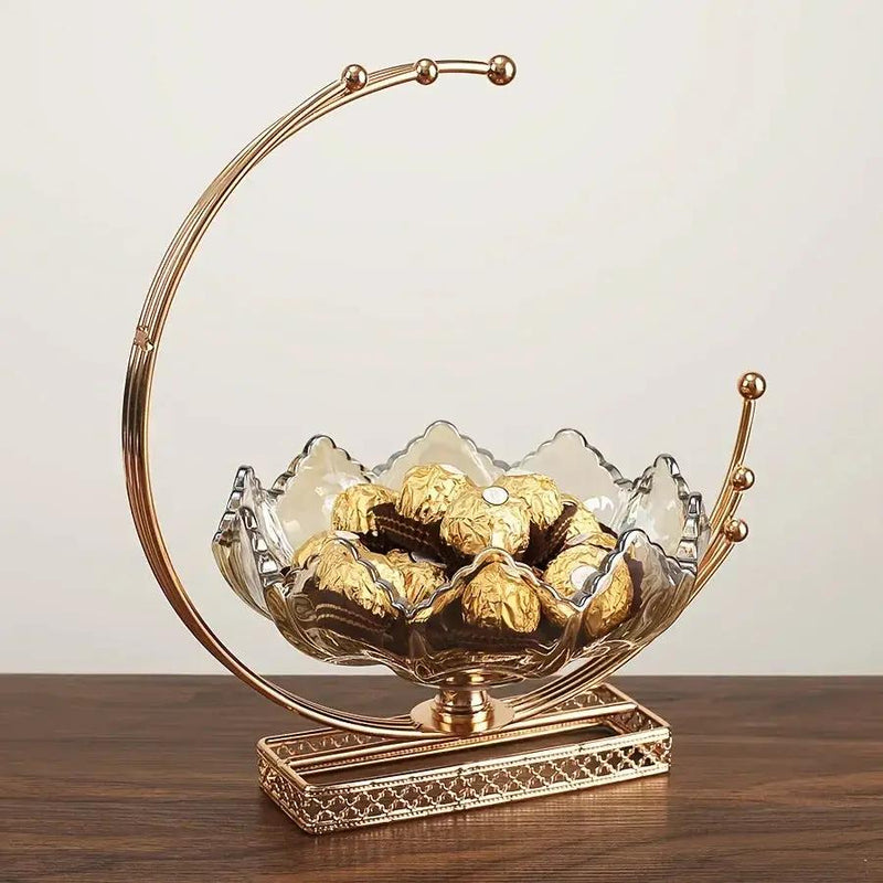Gold Metal Decor Bowl - Lotus Centerpiece by House Of Avana