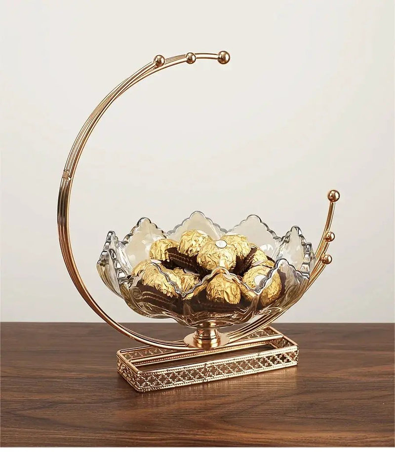 Gold Metal Decor Bowl - Lotus Centerpiece by House Of Avana