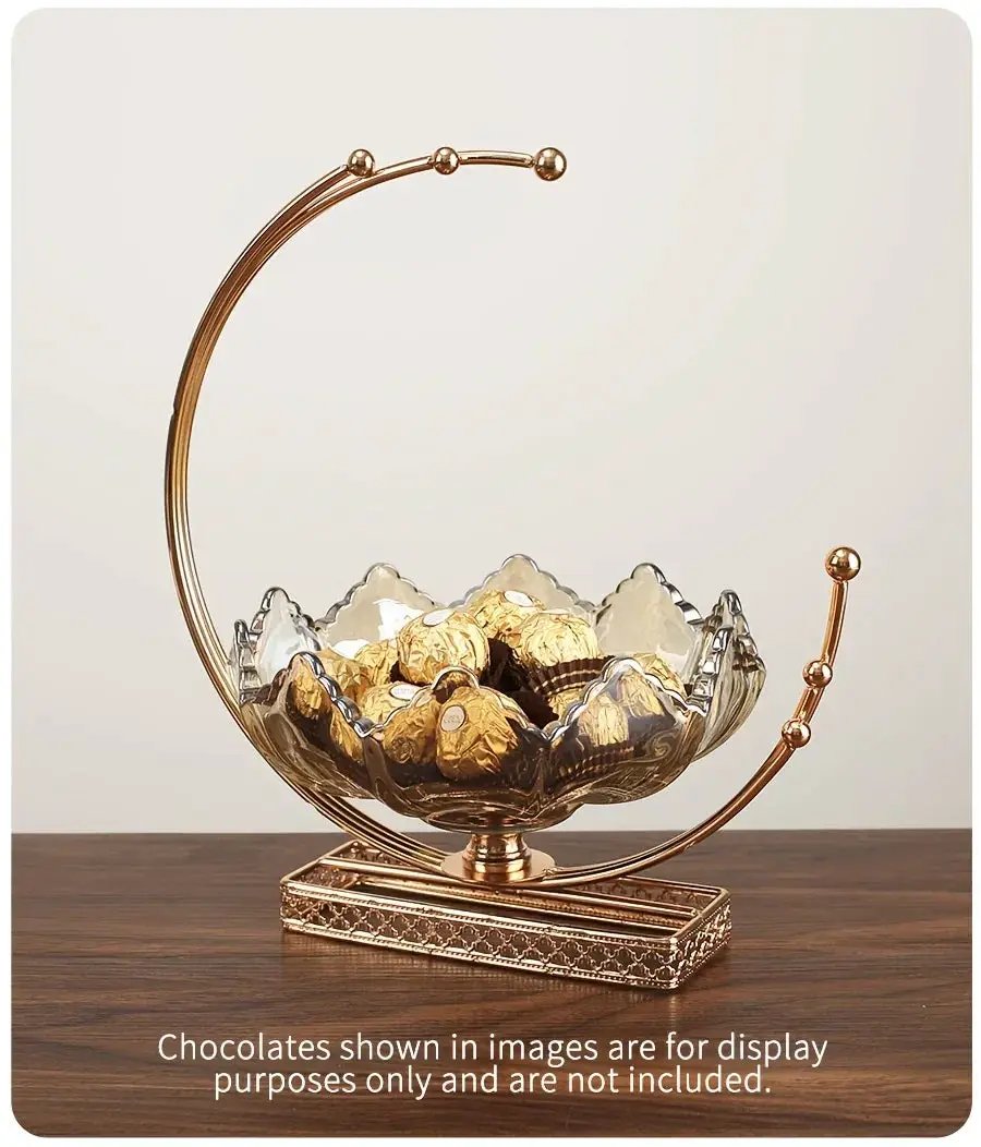 Gold Metal Decor Bowl - Lotus Centerpiece by House Of Avana
