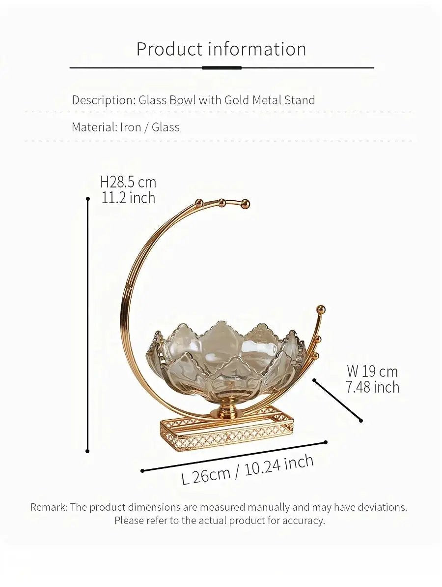 Gold Metal Decor Bowl - Lotus Centerpiece by House Of Avana