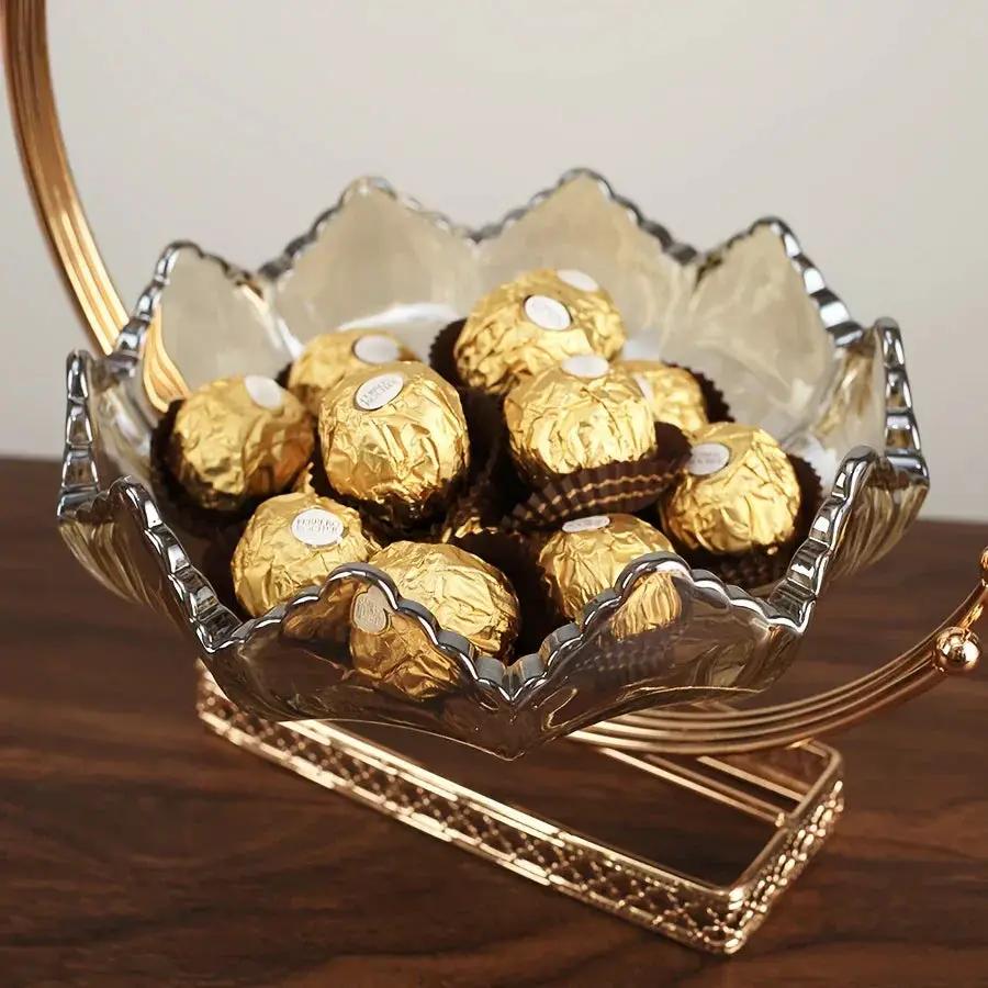 Gold Metal Decor Bowl - Lotus Centerpiece by House Of Avana