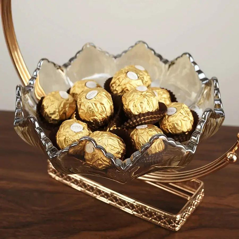 Gold Metal Decor Bowl - Lotus Centerpiece by House Of Avana