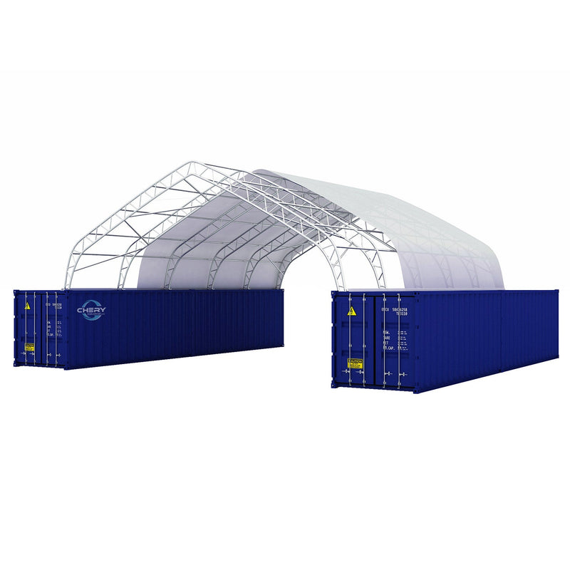 40'x40'x15' Double Truss Peak Container Canopy Shelter, photo 9 of 11