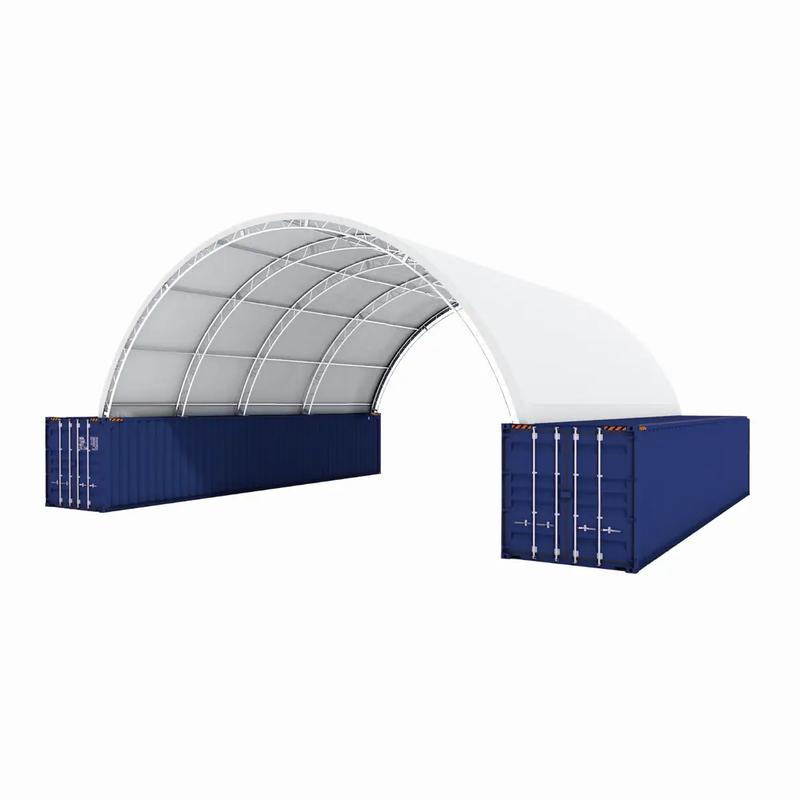 40'x40'x15' Double Truss Shipping Container Canopy Shelter by Chery Industrial