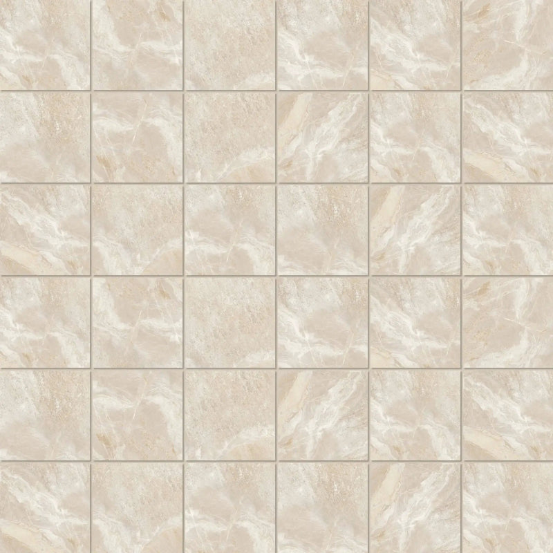 Barcelona Gold Mosaic A Travertine Look Porcelain Mosaics 12x12 by landmarkceramics