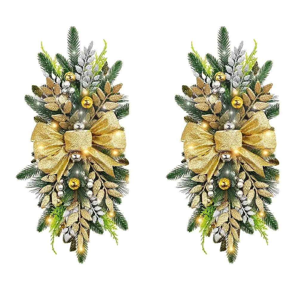 Golden Christmas Decorations 24inch Staircase and Window Ornaments by House Of Avana