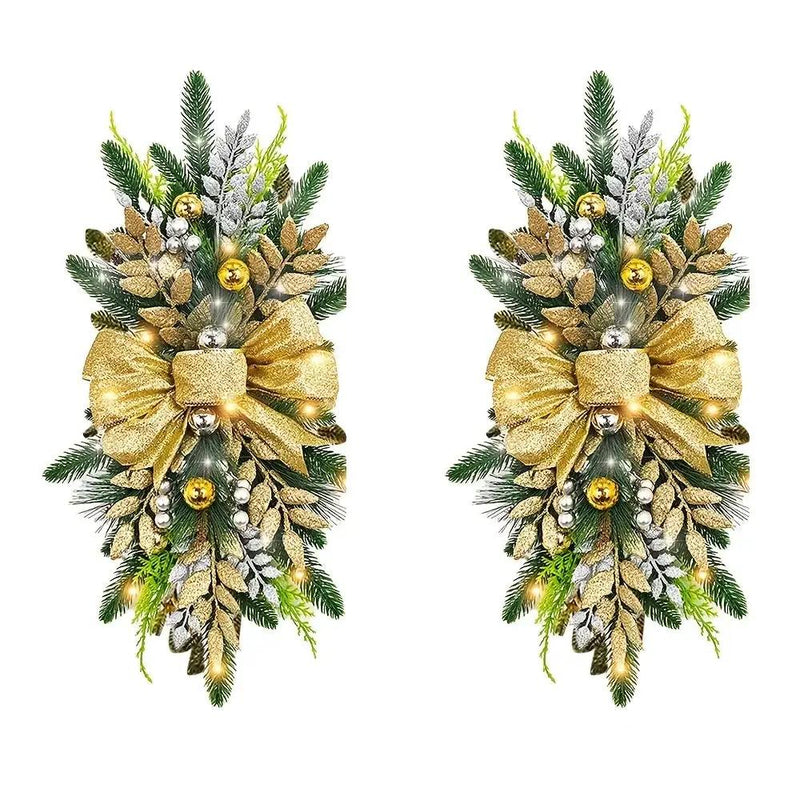 Golden Christmas Decorations 24inch Staircase and Window Ornaments by House Of Avana